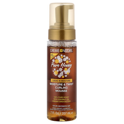 Product Image for Creme Of Nature, Pure Honey, Moisture & Twist Curling Mousse, For Dry, Dehydrated Hair, 7 fl oz (207 ml)