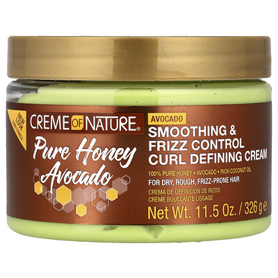 Product Image for Creme Of Nature, Pure Honey Avocado, Smoothing & Frizz Control Curl Defining Cream, For Dry, Rough, Frizz-Prone Hair, 11.5 oz (326 g)