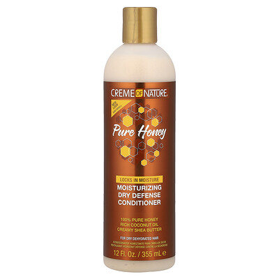 Product Image for Creme Of Nature, Pure Honey, Moisturizing Dry Defense Conditioner, For Dry, Dehydrated Hair, 12 fl oz (355 ml)