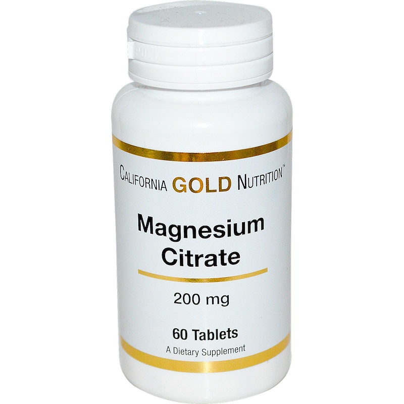 California Gold Nutrition, Magnesium Citrate, 200 mg, 60 Tablets iHerb