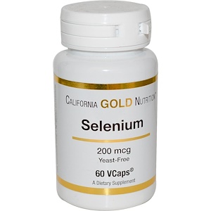 Отзывы о California Gold Nutrition, Selenium, 200 mcg, 60 VCaps