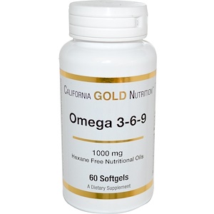 California Gold Nutrition, Omega 3-6-9, 1000 mg, 60 Softgels отзывы