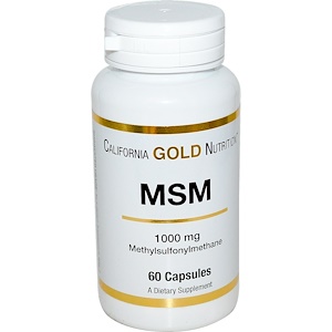 Отзывы о California Gold Nutrition, MSM, 1000 mg, 60 Capsules