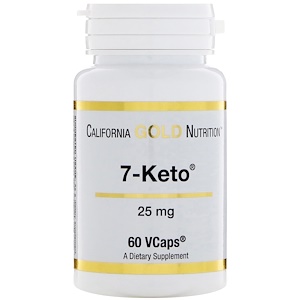 Отзывы о California Gold Nutrition, 7-Keto, 25 mg, 60 VCaps