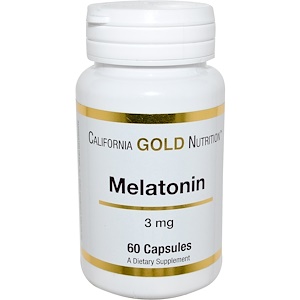 Отзывы о California Gold Nutrition, Melatonin, 3 mg, 60 Capsules