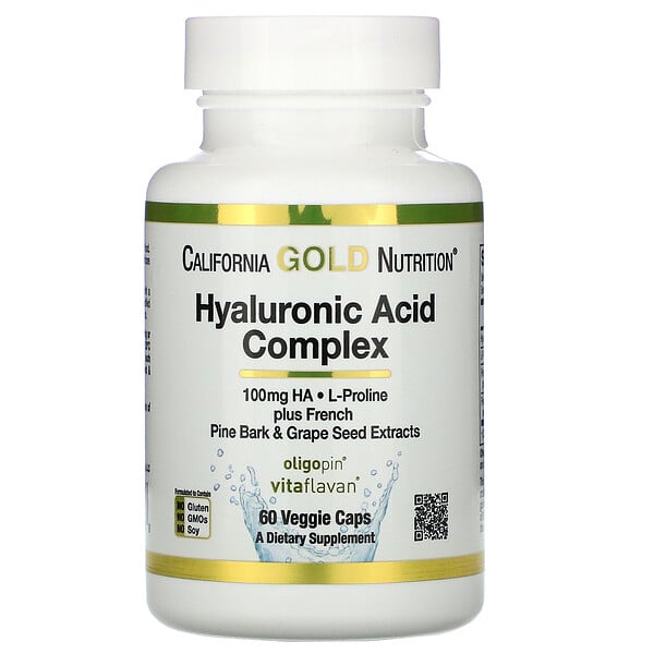 California Gold Nutrition, Hyaluronic Acid Complex, 60 Veggie Capsules