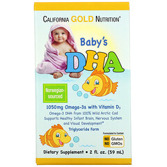 California Gold Nutrition, Baby Vitamin D3 Drops, 400 IU, 0.34 fl oz (10 ml) - iHerb
