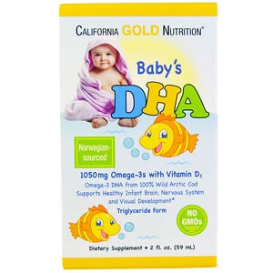 ДГА для детей, 1050 мг, Жирные кислоты Омега-3 с витамином D3 (59 мл) отзывы, применение, состав, цена, купить