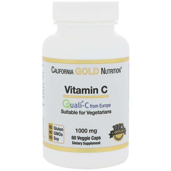 California Gold Nutrition Vitamin C 1000 Mg 60 Veggie Caps