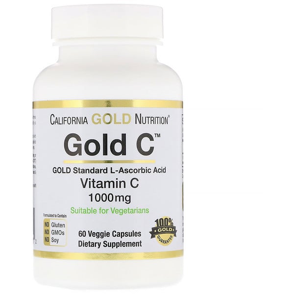 California Gold Nutrition, Gold C、ビタミンC、1,000 mg、ベジカプセル 60錠