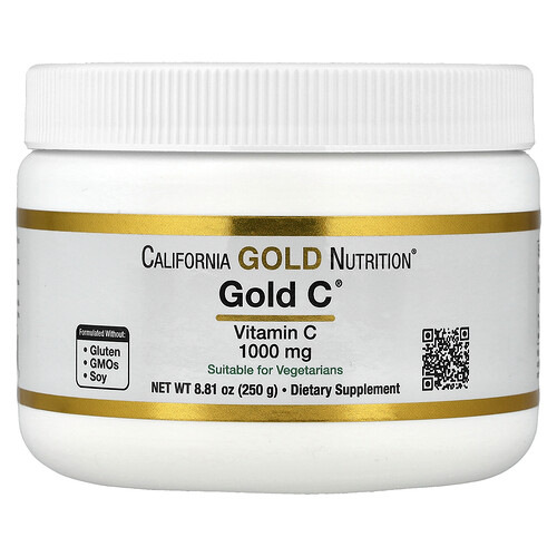 California Gold Nutrition Gold C® パウダー USPグレード ビタミンC 1,000mg 250g