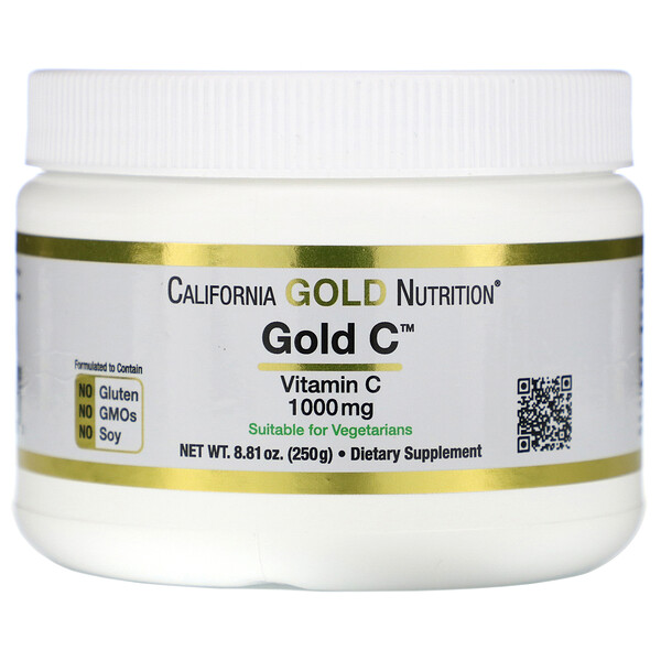 California Gold Nutrition, ゴールドCパウダー、250 g（8.81 oz）