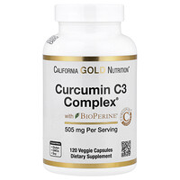 Curcumin C3 Complex® BioPerine® feketebors-kivonattal, kurkuma kurkumin komplex, fokozott biohasznosulás, 120 vegetáriánus kapszula