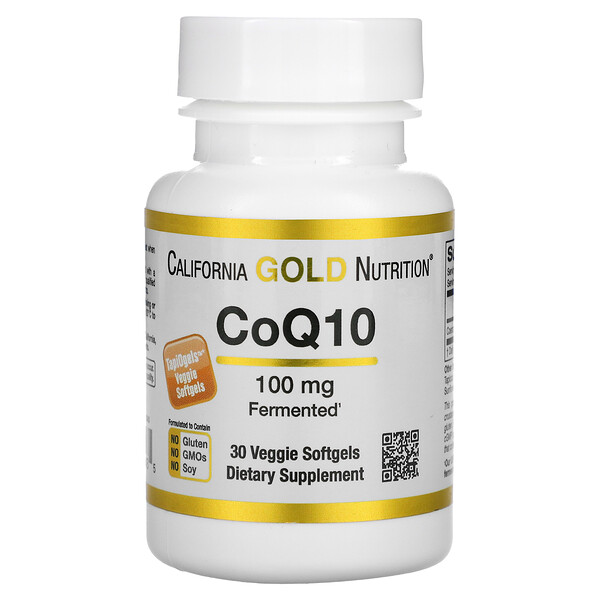 CoQ10（コエンザイムQ10）、100mg、植物性ソフトジェル30粒