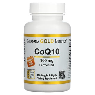 California Gold Nutrition, CoQ10, 100 mg, 120 Cápsulas Softgel Vegetais