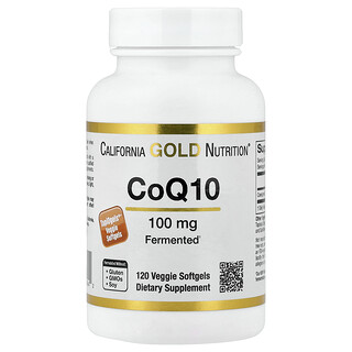 California Gold Nutrition, CoQ10, 100 mg, 120 de capsule moi vegetale