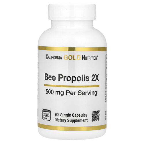 California Gold Nutrition ビープロポリス 2X 濃縮抽出物 500mg ベジカプセル90粒