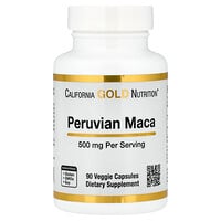 California Gold Nutrition, Peruvian Maca, peruanisches Maca, 500 mg, 90 pflanzliche Kapseln