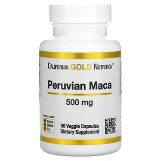 California Gold Nutrition, Maca Peruana, 500 mg, 90 Cápsulas Vegetais