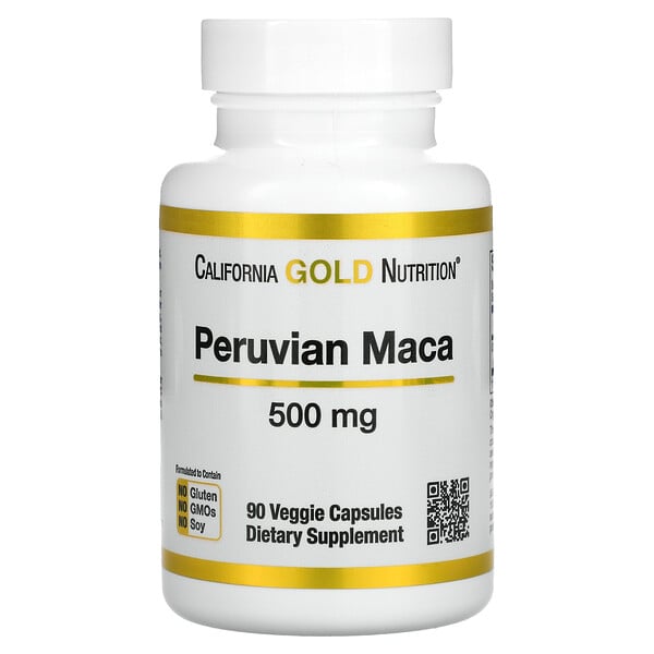 California Gold Nutrition, Peruvian Maca, peruanisches Maca, 500 mg, 90 pflanzliche Kapseln