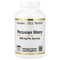 California Gold Nutrition, Maca péruvienne, 500 mg, 240 capsules végétariennes