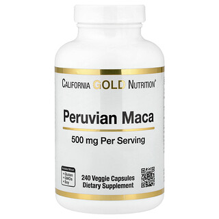 California Gold Nutrition, Peruaanse Maca, 500 mg, 240 Veggie Capsules