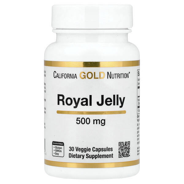 California Gold Nutrition Royal Jelly, 500 mg, 30 Veggie Caps