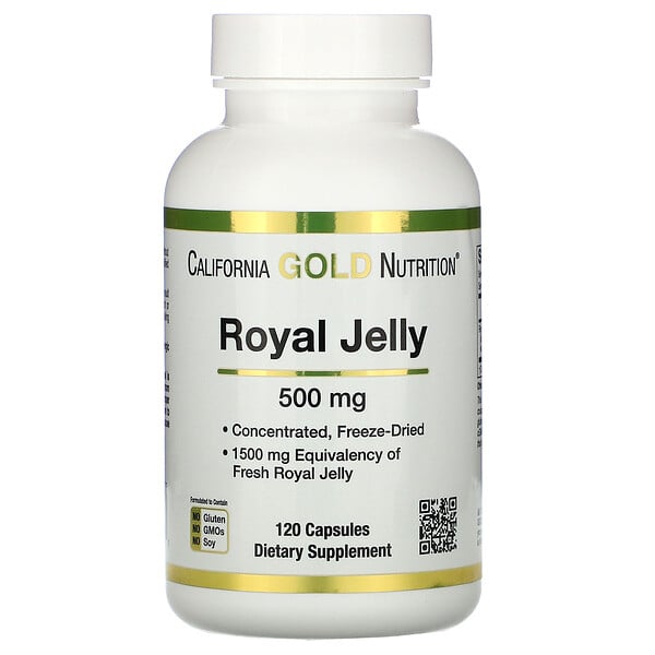 Royal Jelly, Concentrated & Freeze Dried, 500 mg, 120 Veggie Caps