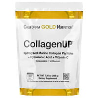 كاليفورنيا غولد نيوتريشن, CollagenUP®‎، بيبتيدات كولاجين بحرية متحللة مع حمض الهيالورونيك وفيتامين ج، بدون نكهات، 7.26 أونصات (206 جم)