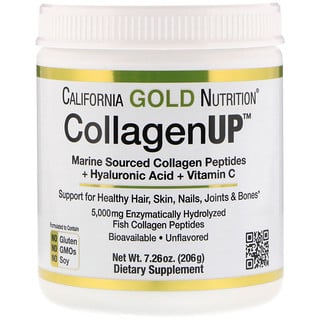 California Gold Nutrition Collagenup Marine Collagen Hyaluronic Acid Vitamin C Unflavored 726 Oz 206 G