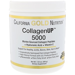 California Gold Nutrition, CollagenUP™ 5000, Marine Sourced Collagen Peptides + Hyaluronic Acid + Vitamin C, 7.23 oz (205 g)