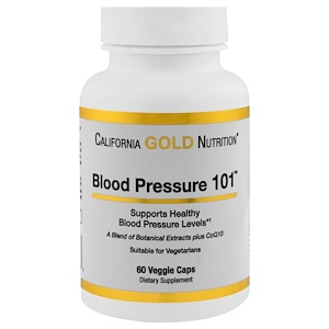 California Gold Nutrition, Targeted Support, Blood Pressure 101, 60 Veggie Capsules отзывы