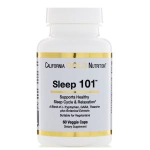 California Gold Nutrition, Targeted Support, Sleep 101, 60 растительных капсул