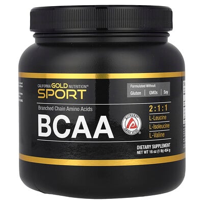 Product Image for California Gold Nutrition, Sport, BCAA Powder, AjiPure , Branched Chain Amino Acids with L-Leucine, L-Isoleucine and L-Valine, 1 lb (454 g)