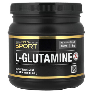 California Gold Nutrition, Sport, L-Glutamine Powder, AjiPure®, Gluten Free, 1 lb (454 g)
