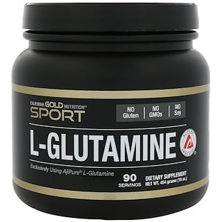 California Gold Nutrition L Glutamine Powder Ajipure Gluten Free 16 Oz 454 G