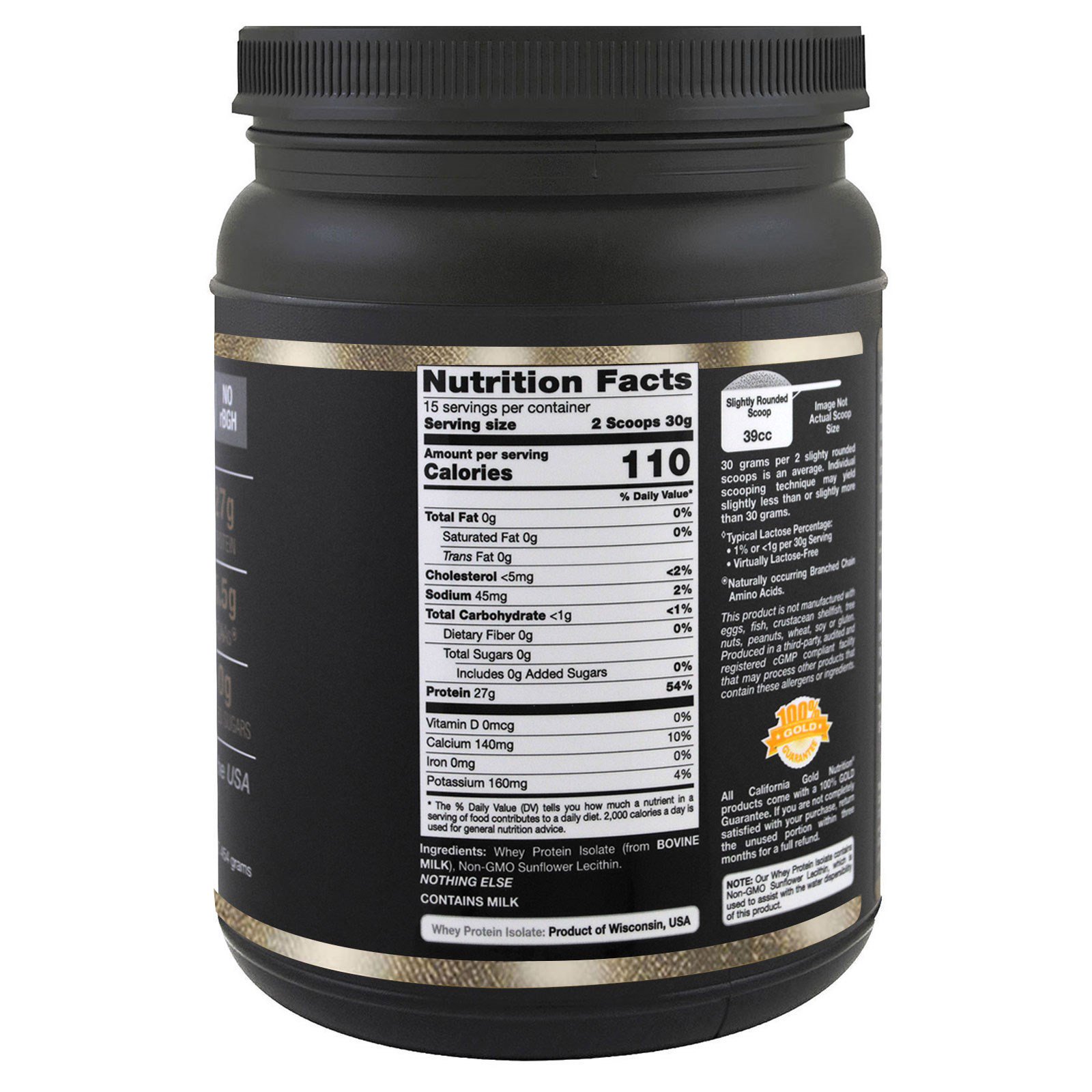 California Gold Nutrition, SPORT, Whey Protein Isolate ...