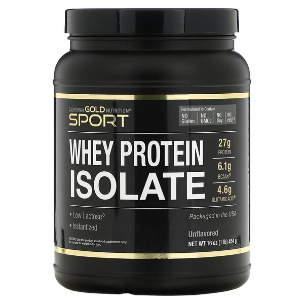 SPORT – Isolado de Proteína Whey, 1 lb, 454 g (16 oz)