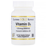 California Gold Nutrition Vitamin D3 250 Mcg 10000 Iu 120 Fish Gelatin Softgels Discontinued Item