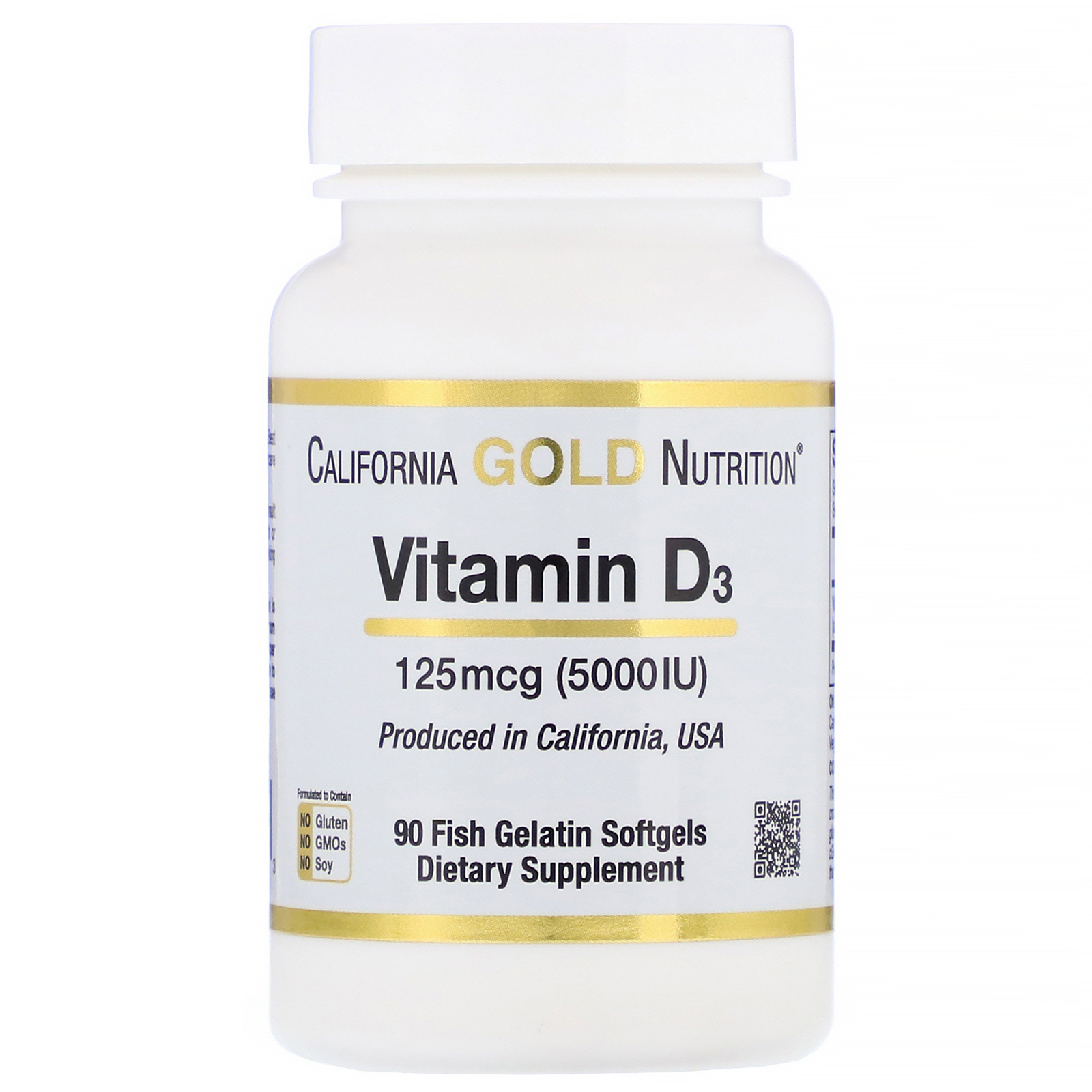 California Gold Nutrition Vitamin D3 125 Mcg 5000 Iu