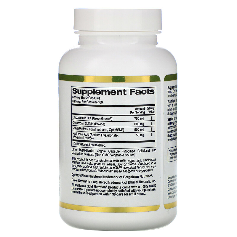 California Gold Nutrition, Glucosamine, Chondroitin, MSM Plus
