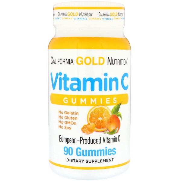 California Gold Nutrition, Vitamin C Gummies, Natural Orange Flavor, 90 Gummies