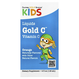 California Gold Nutrition, Kids Gold C™, Liquid Vitamin C, Orange, 118 ml