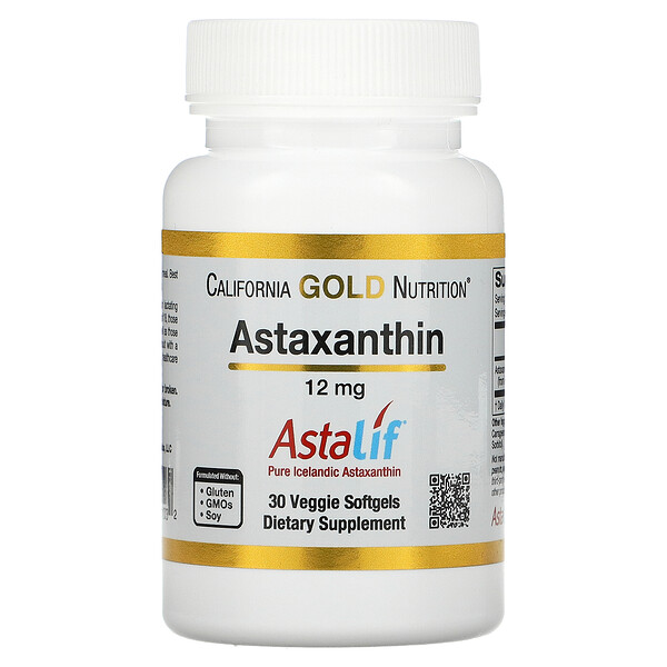 California Gold Nutrition, Astaxanthin, Astalif Pure Icelandic, 12 mg