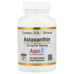 AstaLif®, чистий ісландський астаксантин, 12 мг, 120 вегетаріанських капсул
