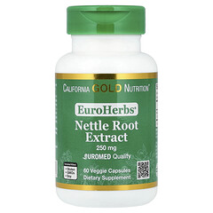 EuroHerbs®, екстракт кореня кропиви, якість Euromed, 250 мг, 60 рослинних капсул