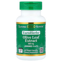 California Gold Nutrition, EuroHerbs™, Olive Leaf Extract, Euromed Quality, 500 mg, 60 Veggie Capsules
