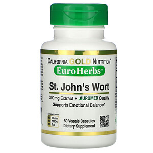 Отзывы о California Gold Nutrition, St. John's Wort Extract, EuroHerbs, European Quality, 300 mg, 60 Veggie Caps