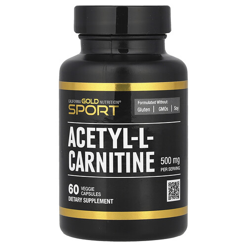 California Gold Nutrition アセチル-L-カルニチン 500mg ベジカプセル60粒
