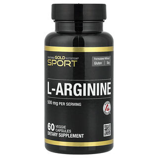 California Gold Nutrition（カリフォルニアゴールドニュートリション）, L-アルギニン、500mg、ベジカプセル60粒